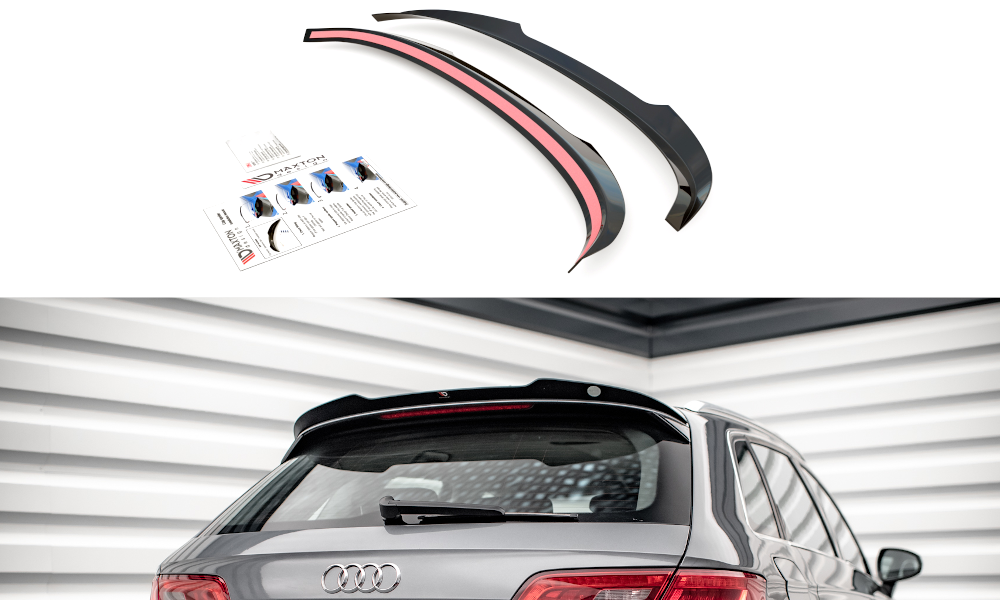 Maxton Spoiler CAP für Audi A3 Sportback 8V schwarz Hochglanz