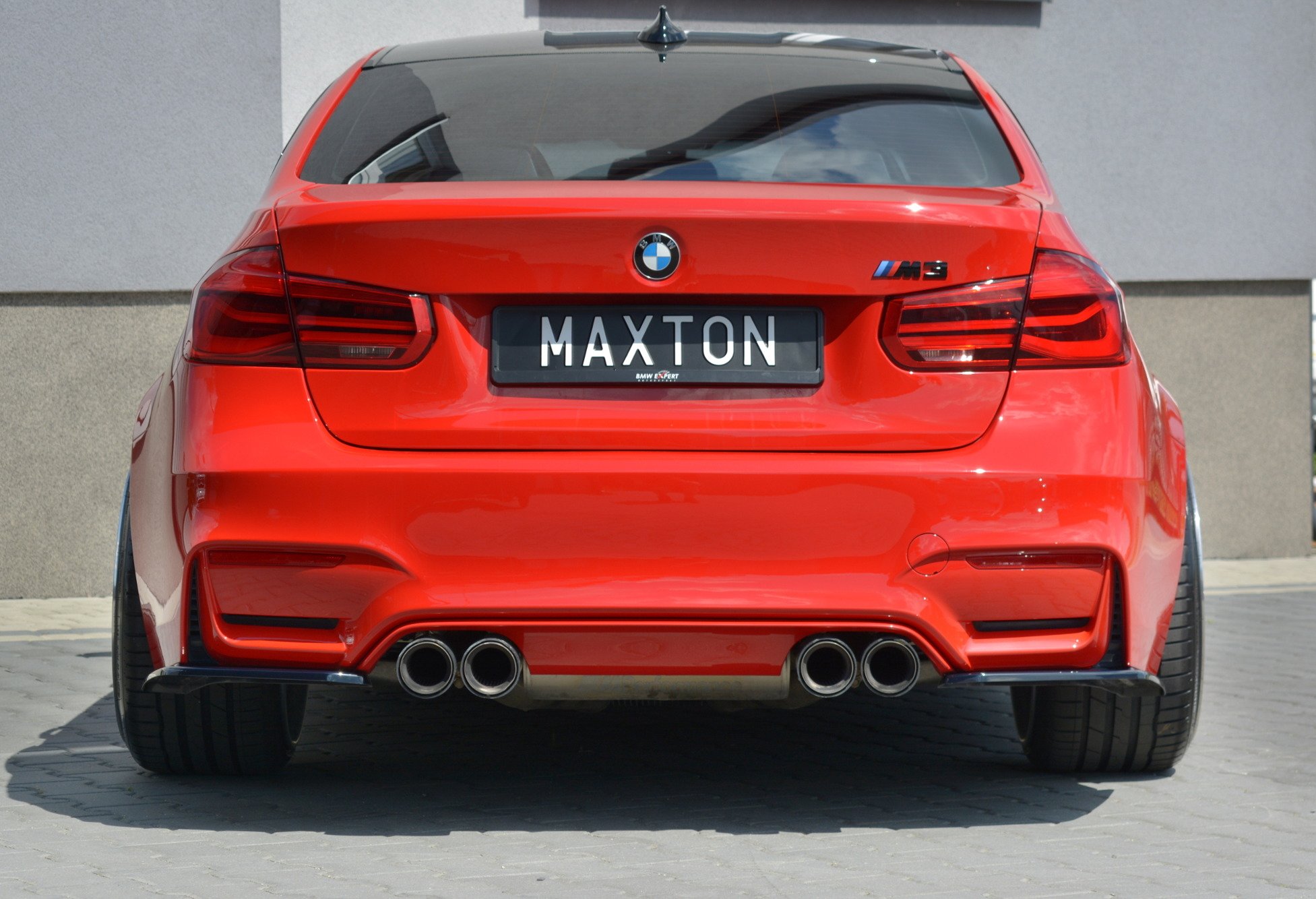 Maxton Heck Ansatz Flaps Diffusor für BMW M3 F80 schwarz Hochglanz