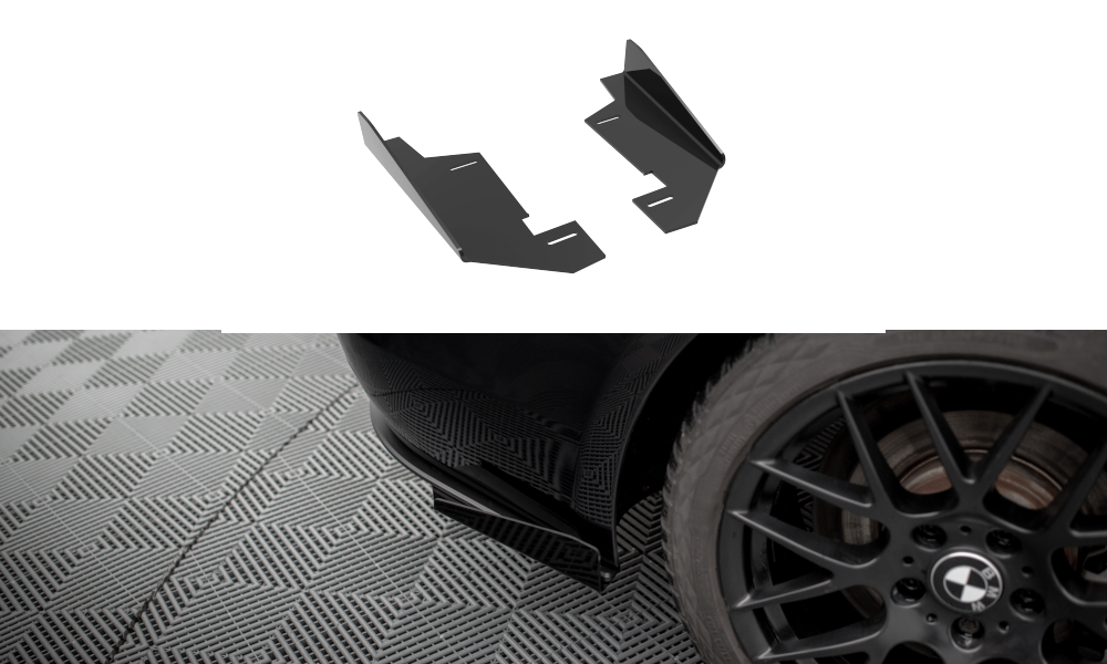 Maxton Hintere Seiten Flaps für BMW 4er Gran Coupe F36 schwarz Hochglanz