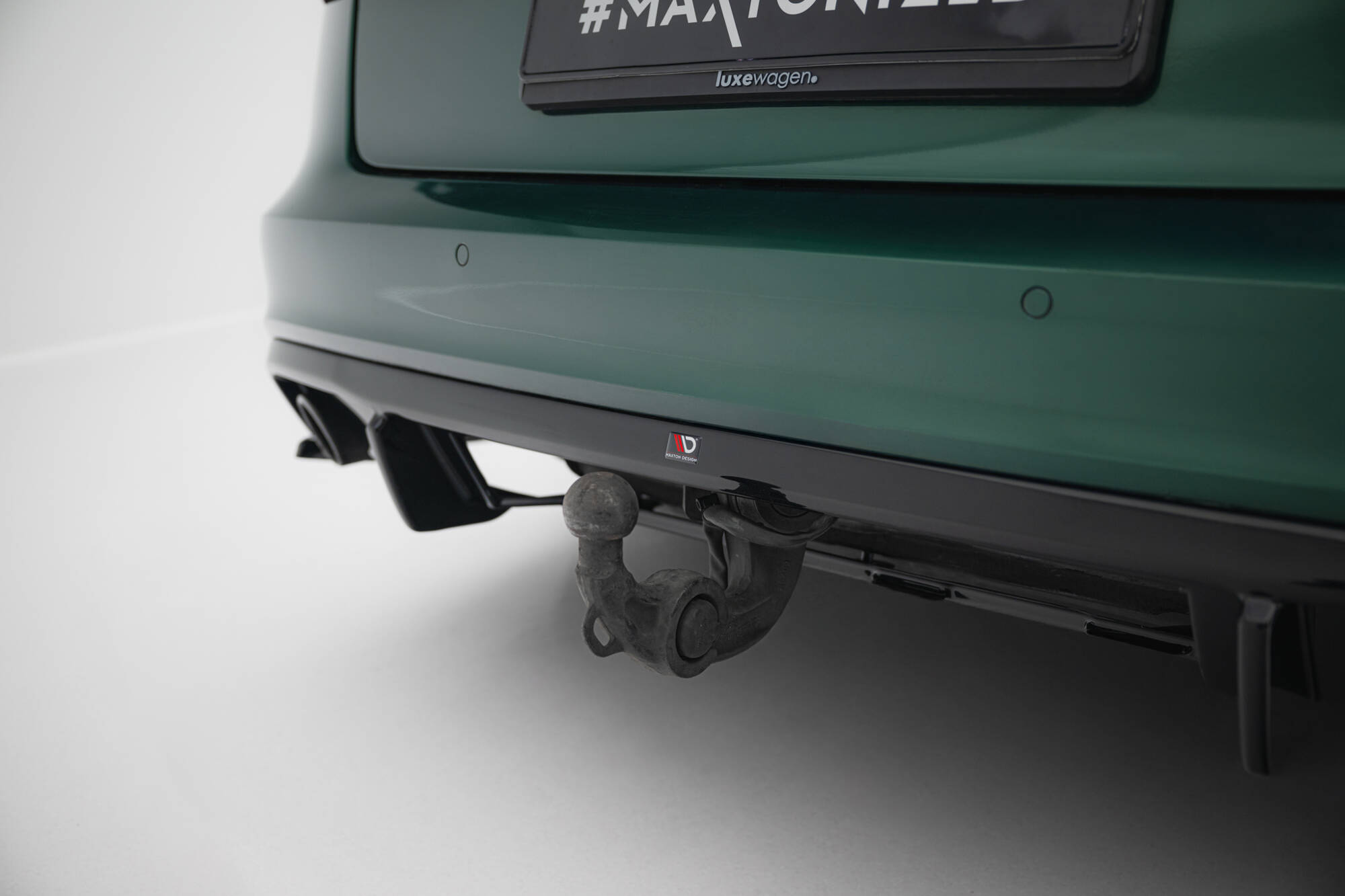 Maxton Diffusor Heck Ansatz für Audi A6 S-line Avant C7  schwarz Hochglanz