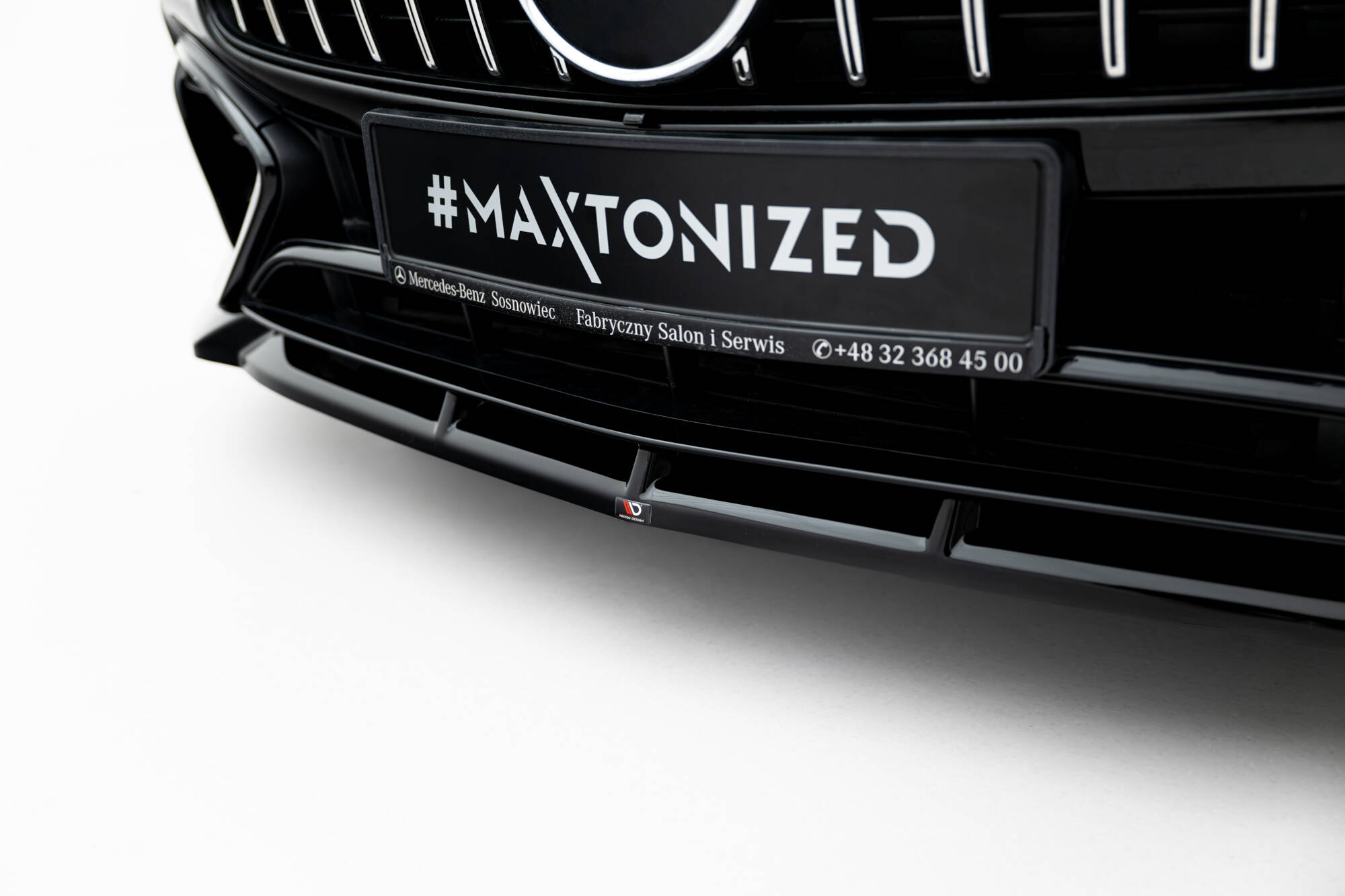 Maxton Front Ansatz für Mercedes-AMG SL 63 R232 schwarz Hochglanz
