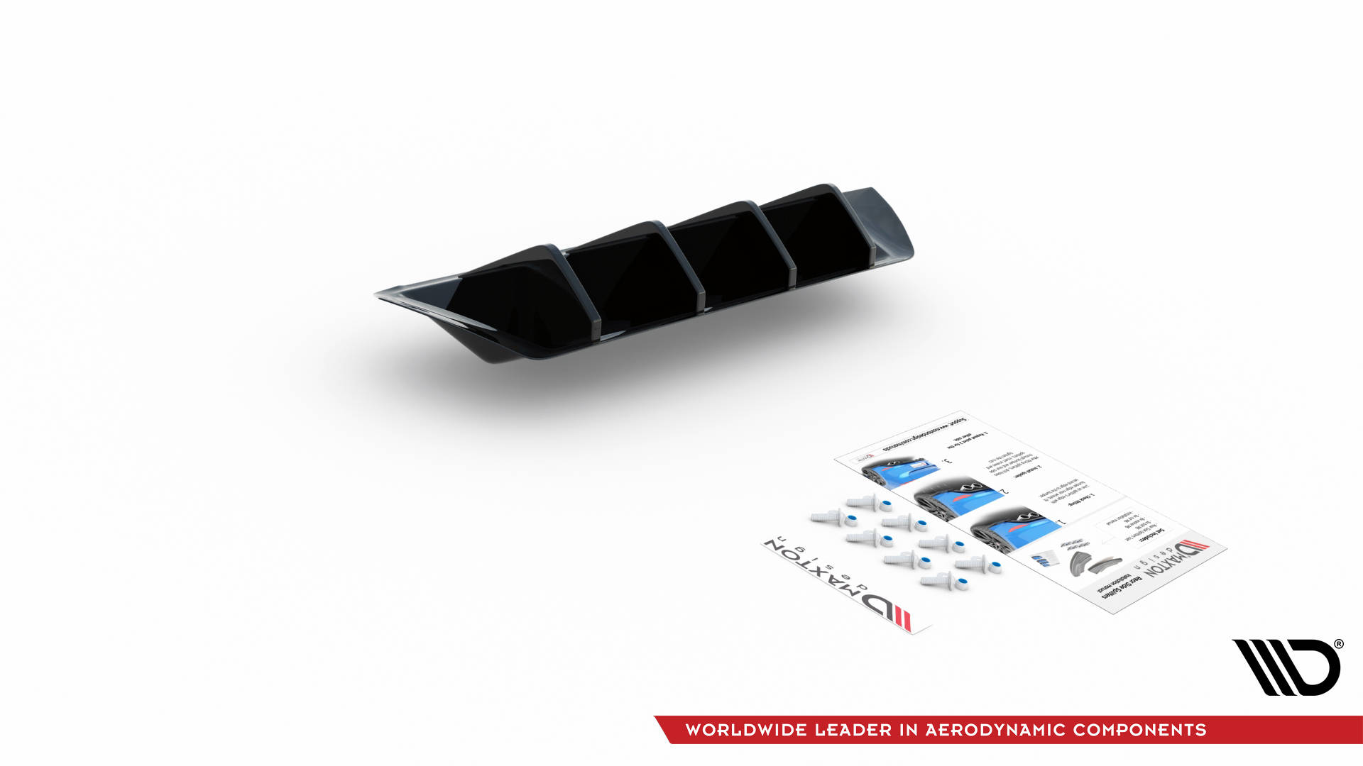 Maxton Diffusor Heck Ansatz für Seat Ibiza FR/ Standard Mk5 schwarz Hochglanz