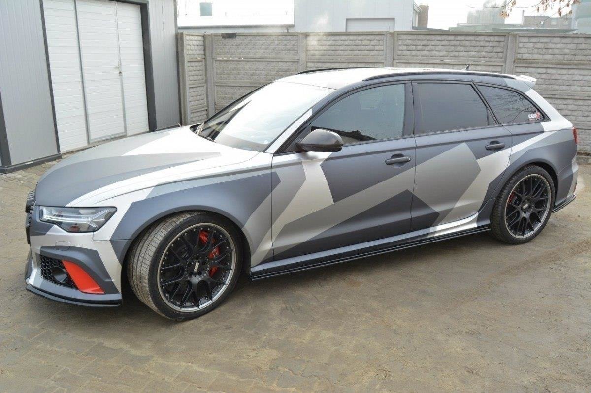 Maxton Seitenschweller Ansatz für Audi RS6 C7 / C7 FL Carbon Look