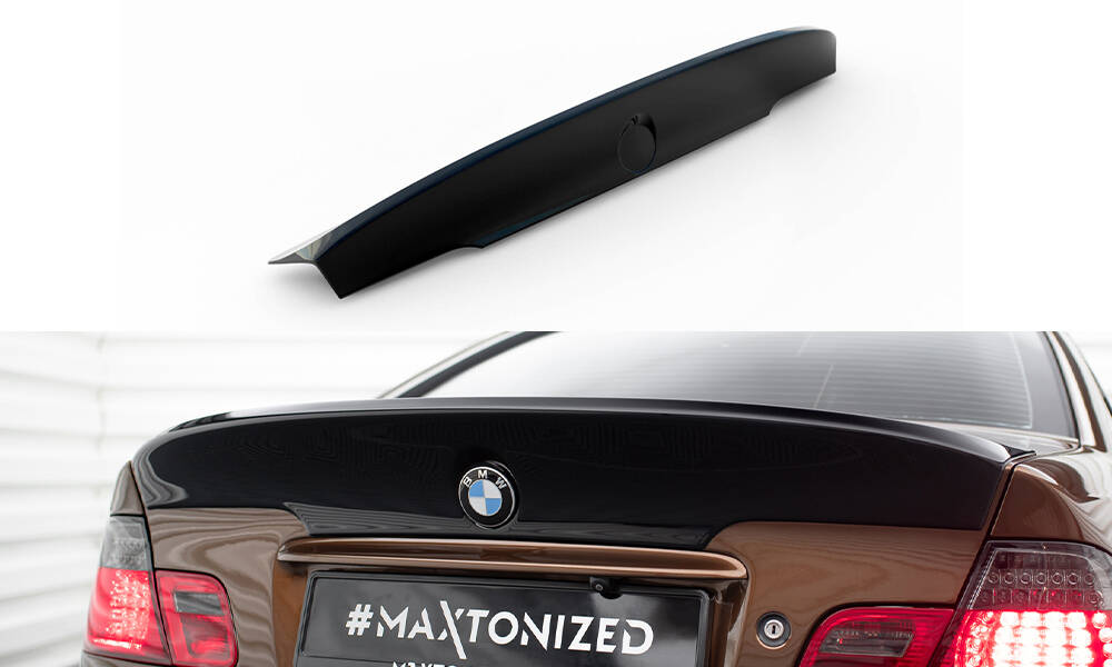 Maxton Heckspoiler / KOFFERRAUMDECKEL Erweiterung BMW 3er E46 COUPE  < M3 CSL LOOK > (ZUM MALEN)