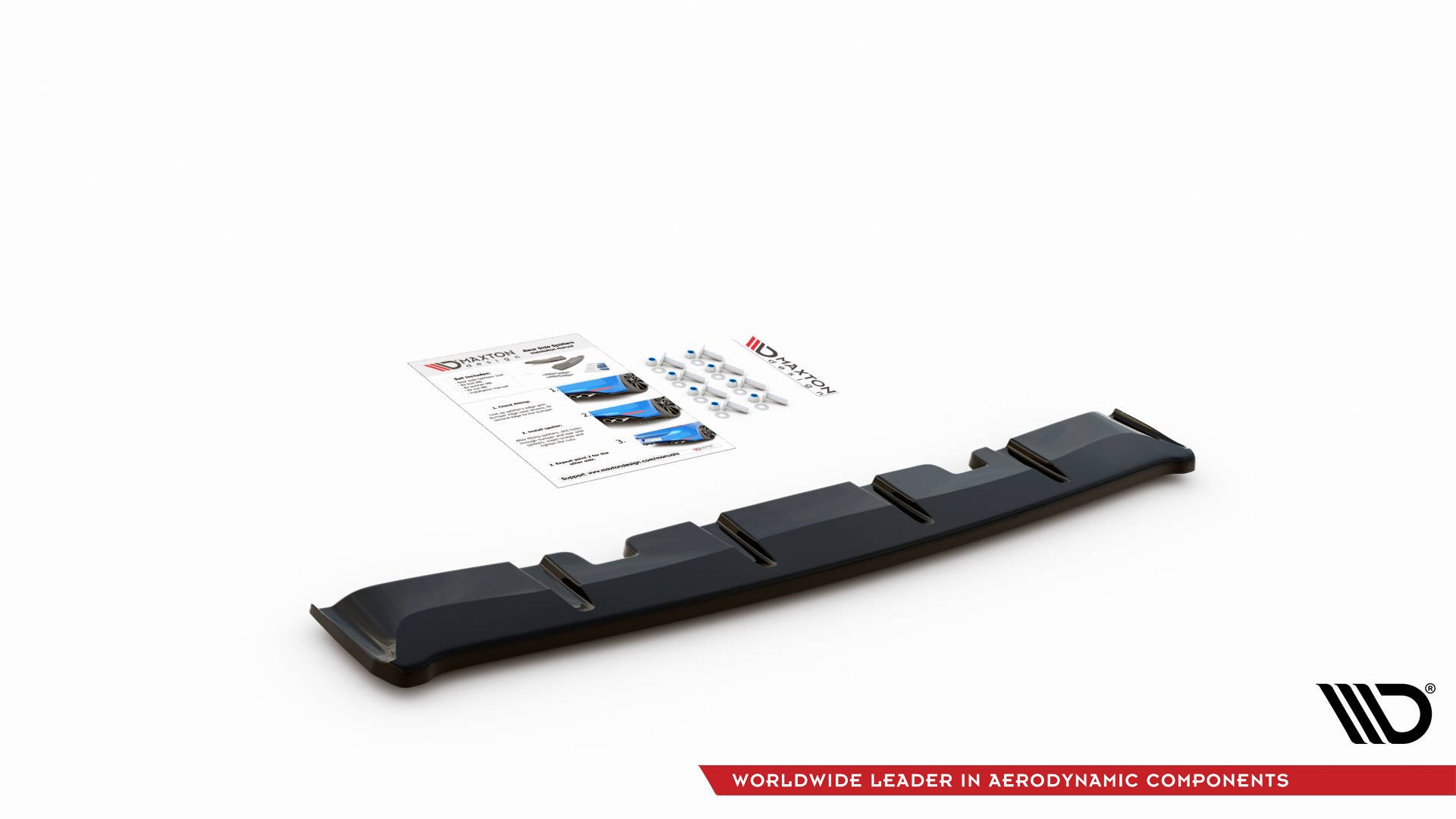 Maxton Mittlerer Diffusor Heck Ansatz für Volkswagen Golf 8 GTI Clubsport schwarz matt