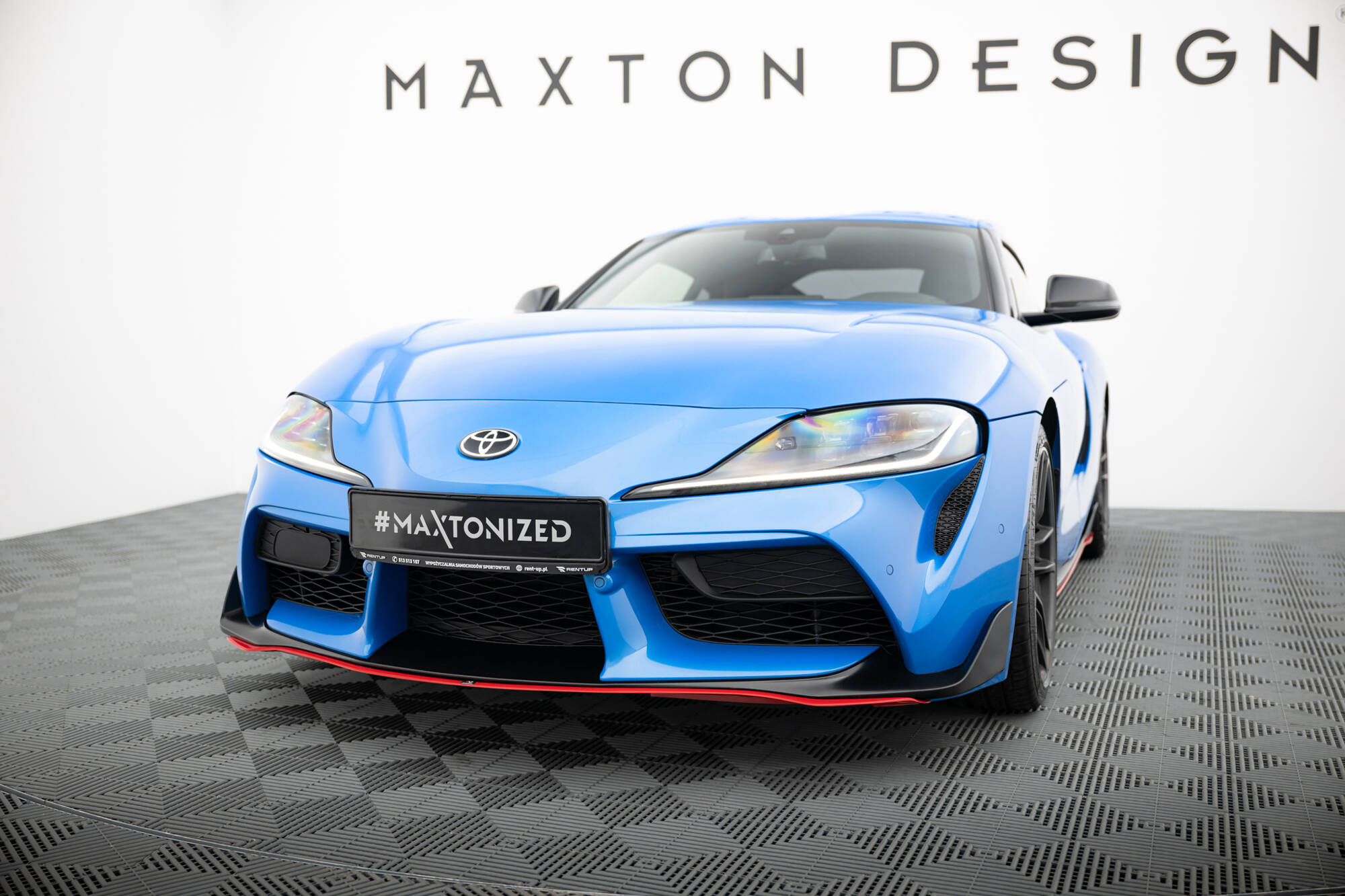 Maxton Front Ansatz V.3 für Toyota Supra Mk5 schwarz Hochglanz