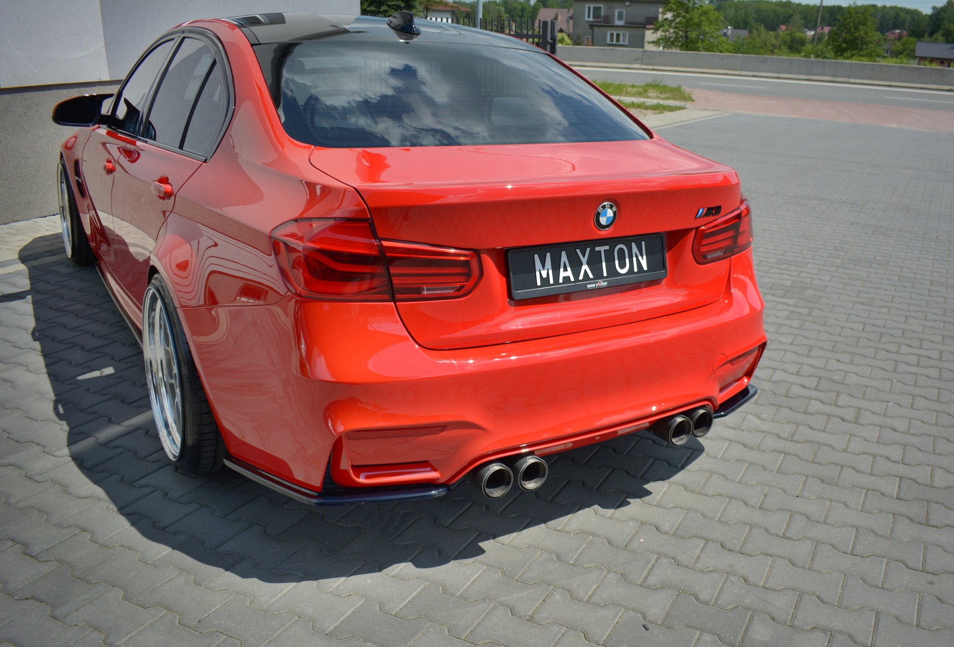 Maxton Heck Ansatz Flaps Diffusor für BMW M3 F80 schwarz Hochglanz