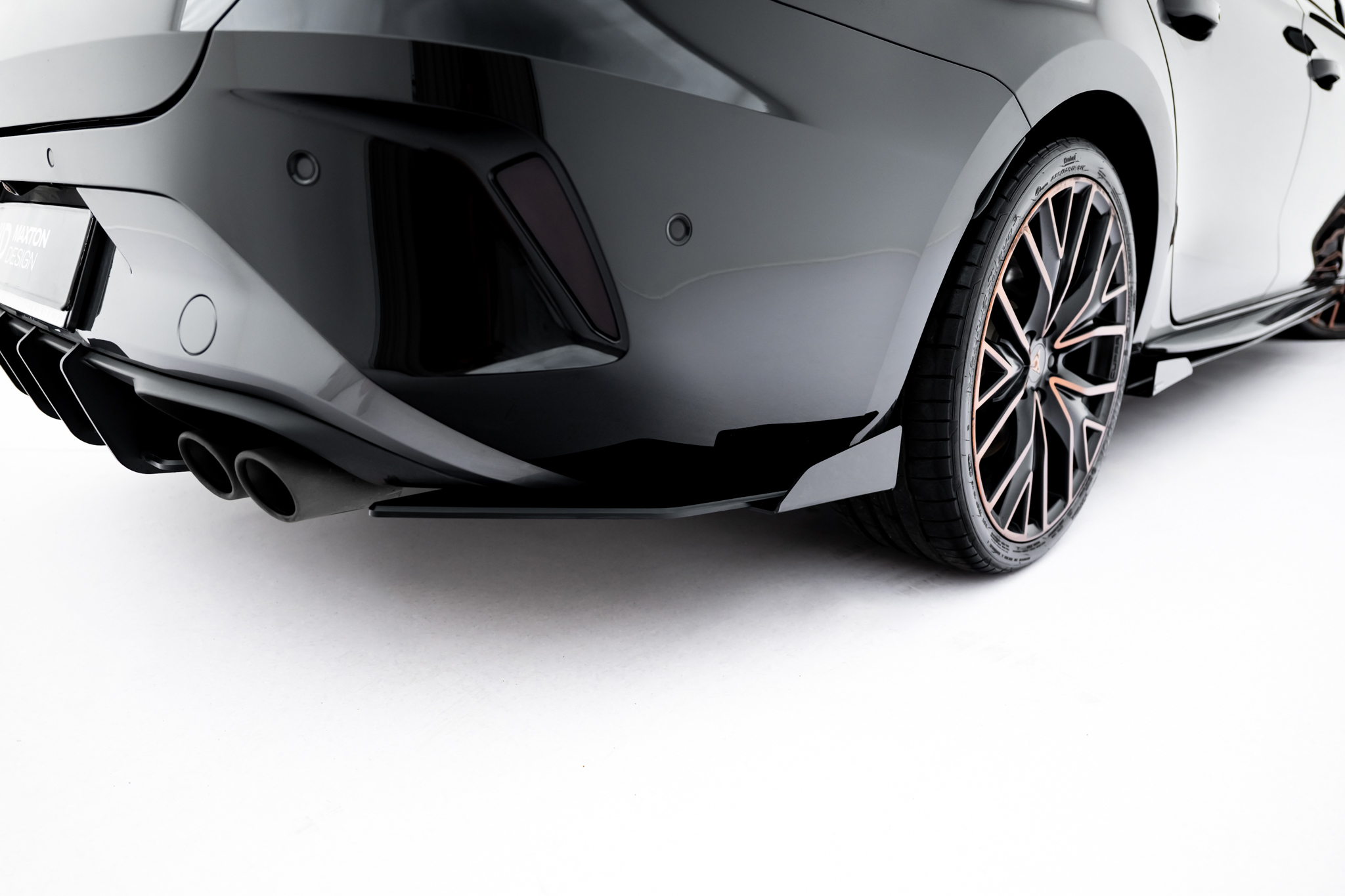 Maxton Street Pro Heck Ansatz Flaps Diffusor + Flaps für Cupra Leon ST Mk1 Facelift schwarz Hochglanz