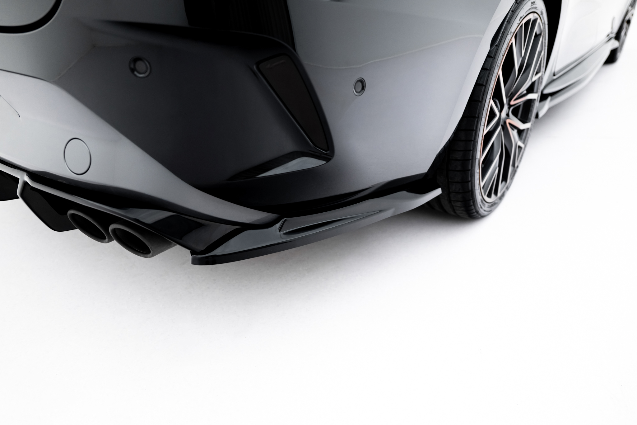 Maxton Heck Ansatz Flaps Diffusor V.5 für Cupra Leon ST Mk1 Facelift schwarz Hochglanz