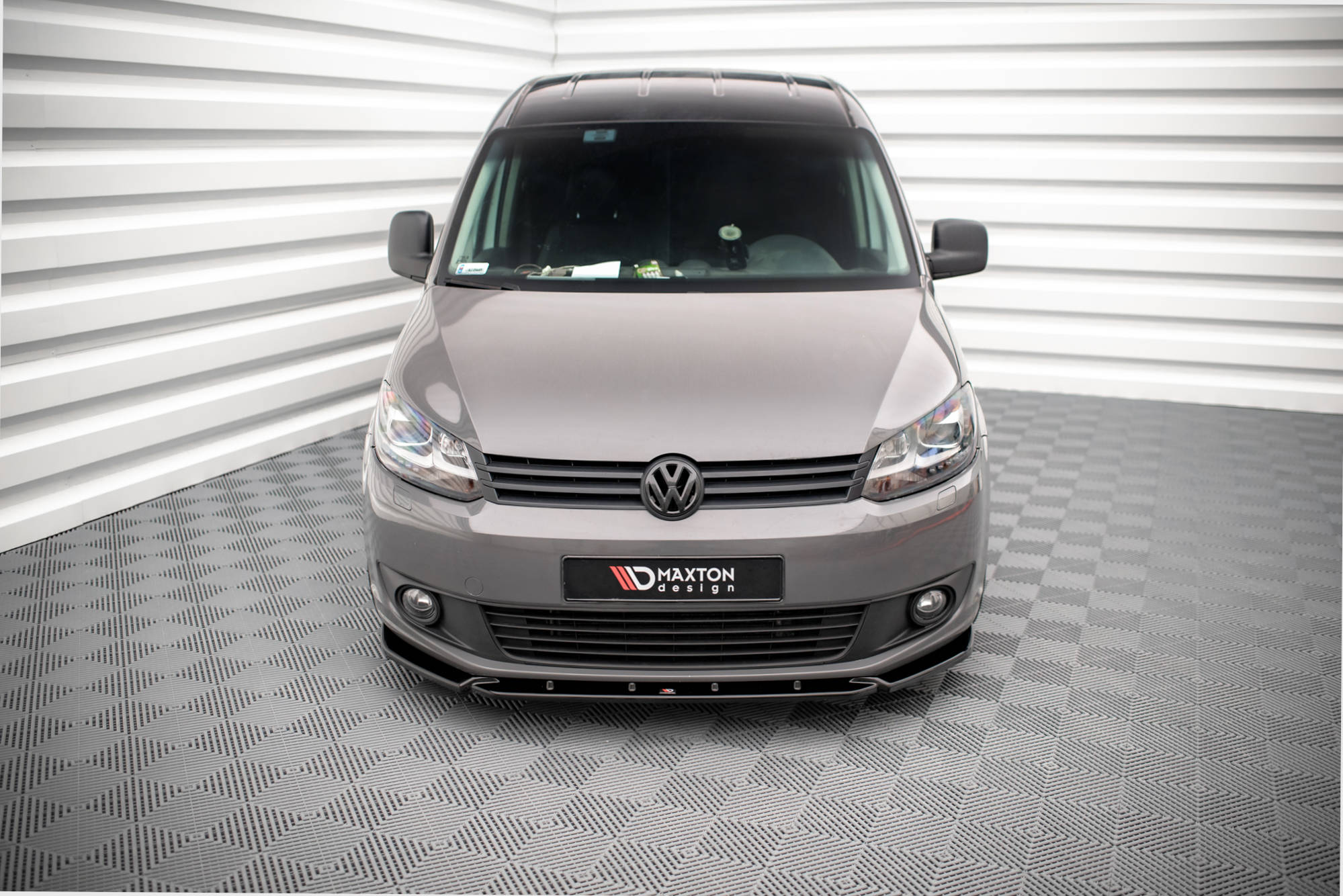 Maxton Front Ansatz für VW Caddy Mk3 Facelift schwarz Hochglanz