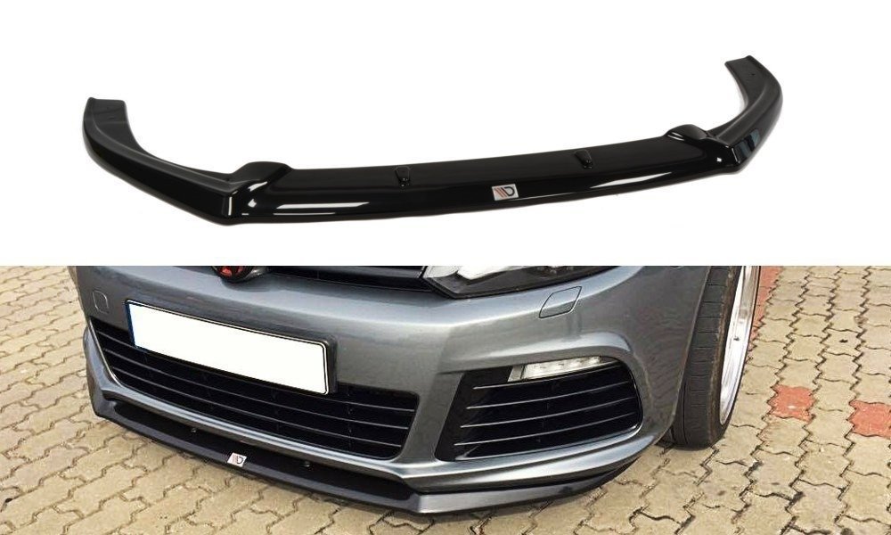 Maxton Front Ansatz für VW GOLF 6 schwarz Hochglanz
