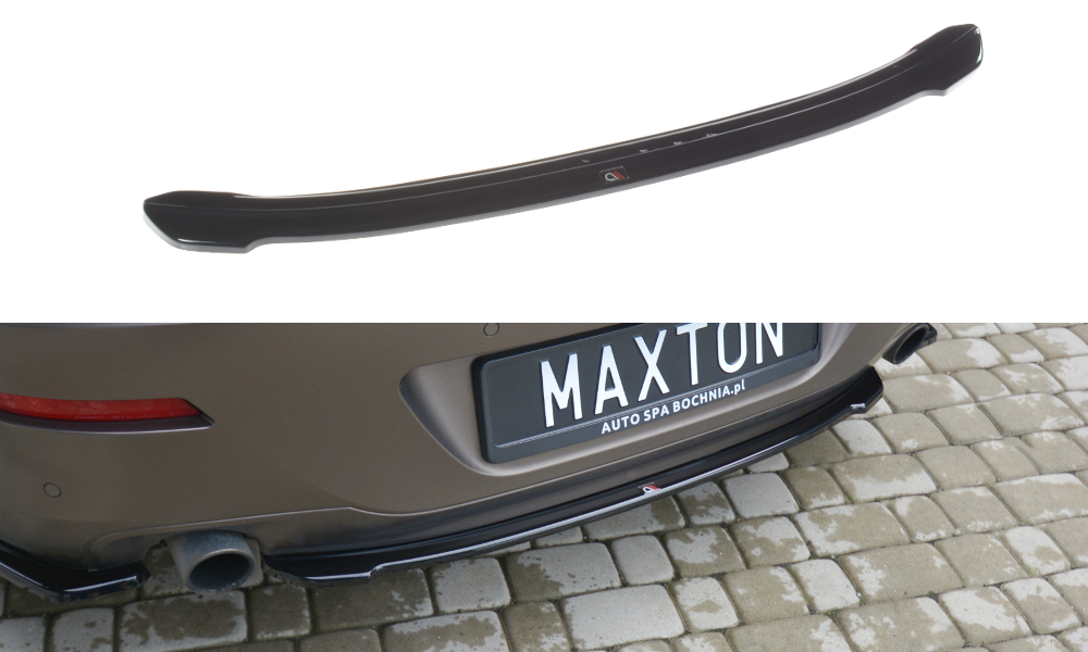 Maxton Mittlerer Diffusor Heck Ansatz für BMW 6er GRAN COUPÉ schwarz matt