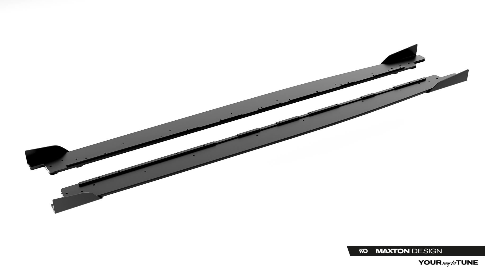 Maxton Street Pro Seitenschweller Ansatz + Flaps für Cupra Leon ST / Hatchback Aero Mk1 / Mk1 Facelift schwarz Hochglanz