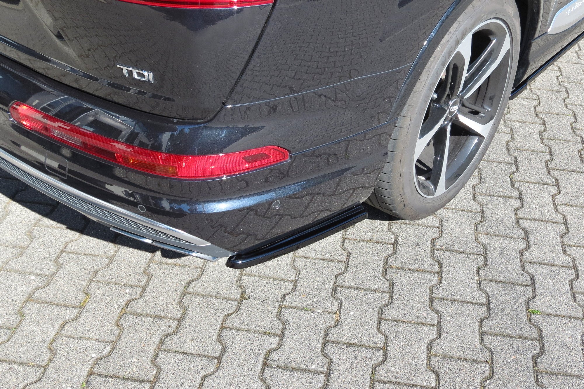 Maxton Heck Ansatz Flaps Diffusor für Audi SQ7 / Q7 S-Line Mk.2 schwarz Hochglanz