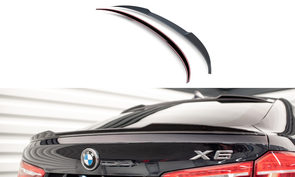 Maxton Spoiler CAP 3D für V.1 BMW X6 F16 M-Paket / X6 M F86 schwarz Hochglanz