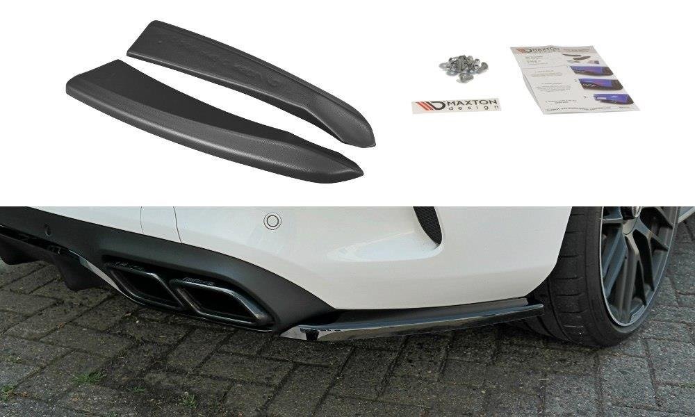 Maxton Heck Ansatz Flaps Diffusor für Mercedes C-Klasse C205 63 AMG Coupe schwarz Hochglanz