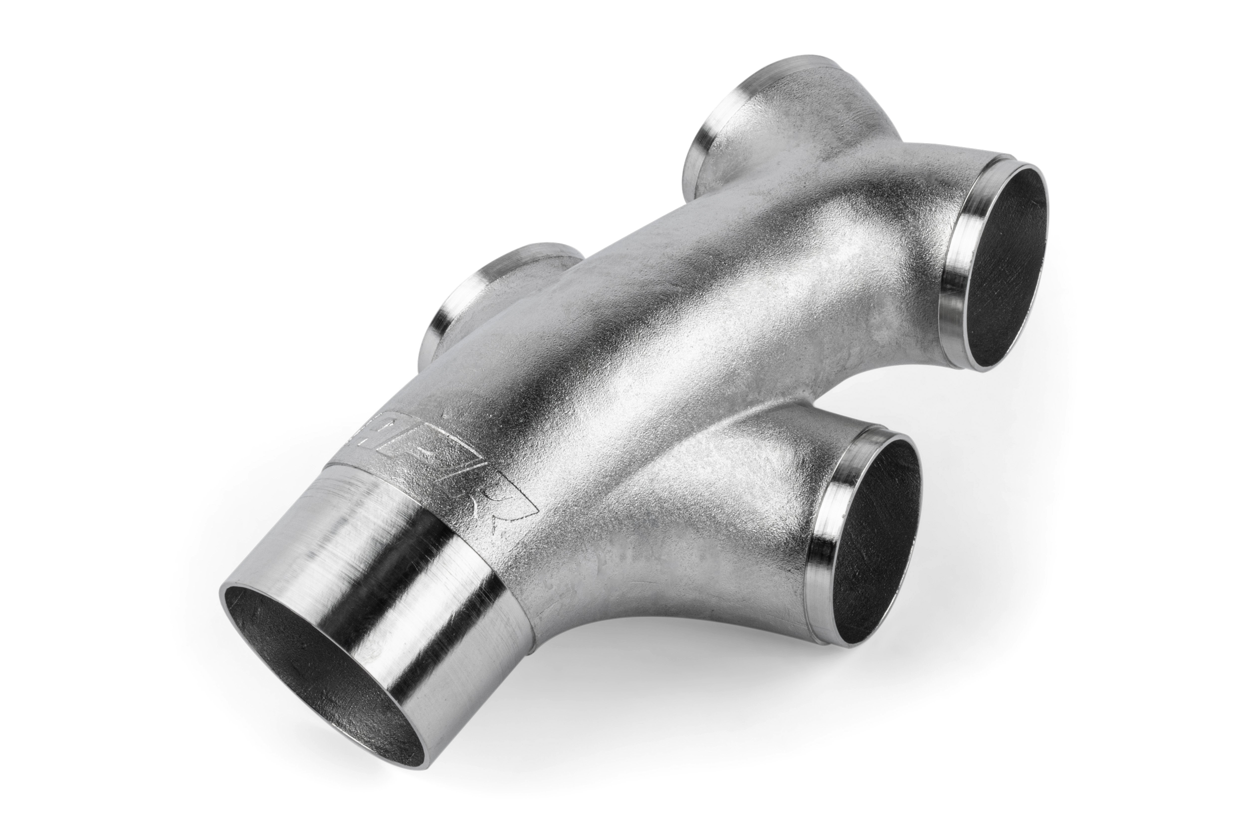 APR Cast Stainless Steel Double Y Splitter  76mm (3") zu Quad 63.5mm (2.5")