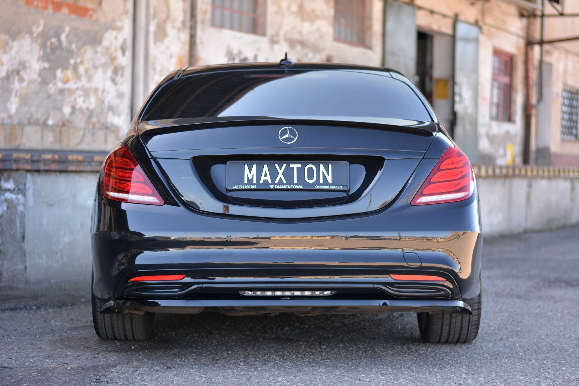 Maxton Spoiler CAP für Mercedes-Benz S W222 / W222 Facelift schwarz Hochglanz