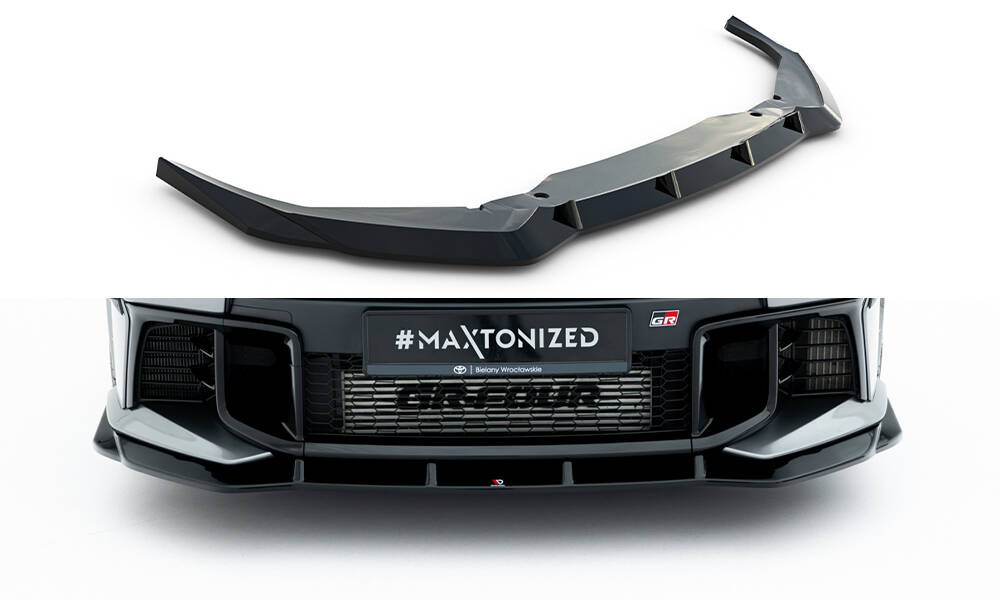 Maxton Front Ansatz für Toyota GR Yaris Mk4 Facelift schwarz Hochglanz