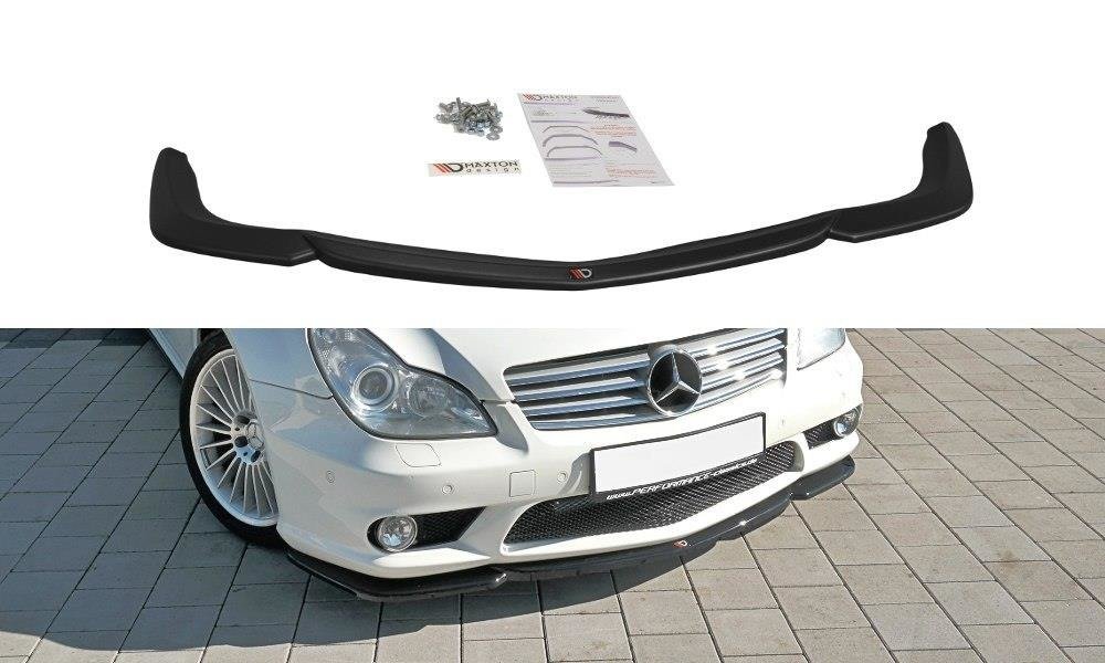 Maxton Front Ansatz V.1 für Mercedes CLS C219 55AMG schwarz Hochglanz