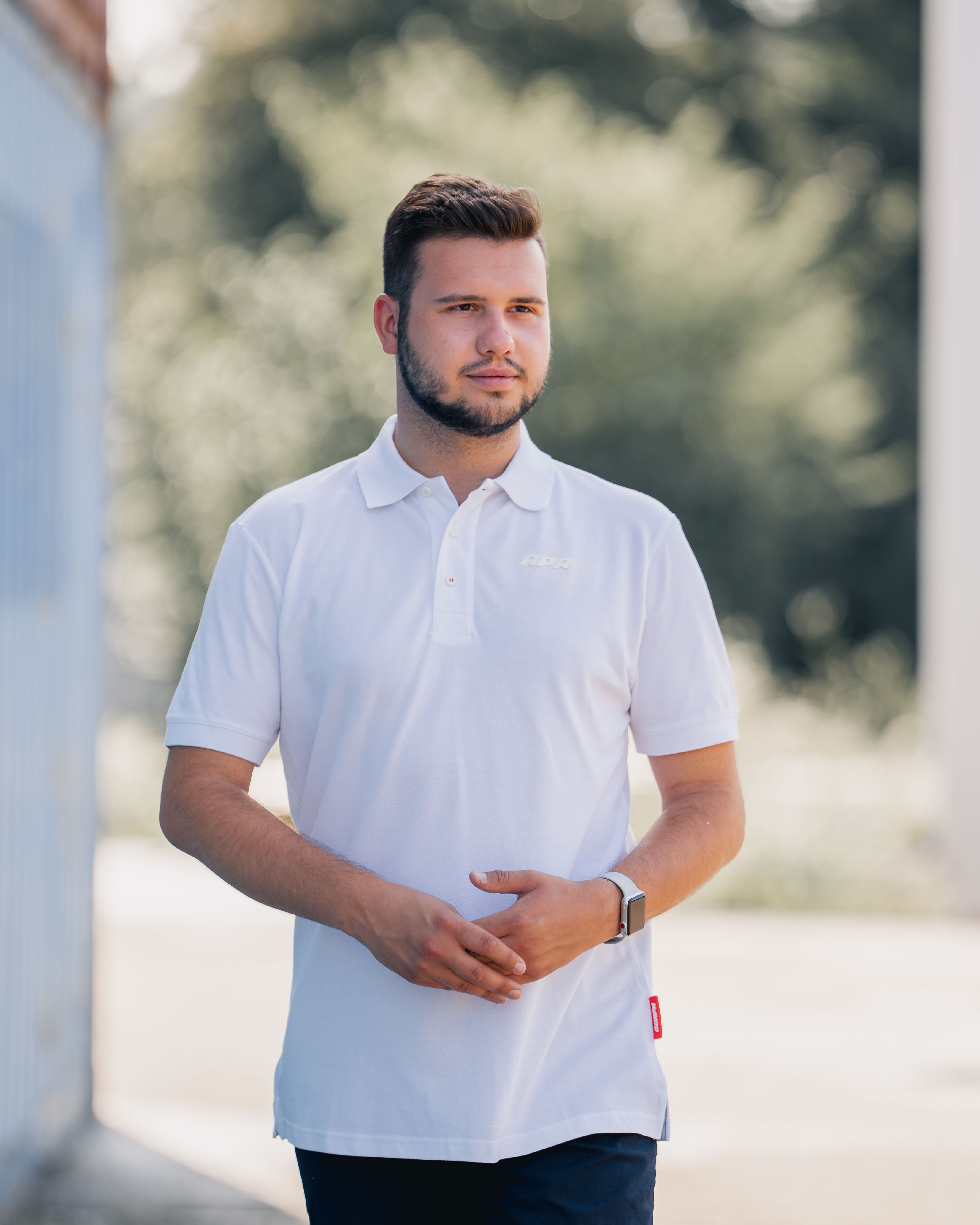 Premium APR Essentials Polo-Shirt Herren weiß