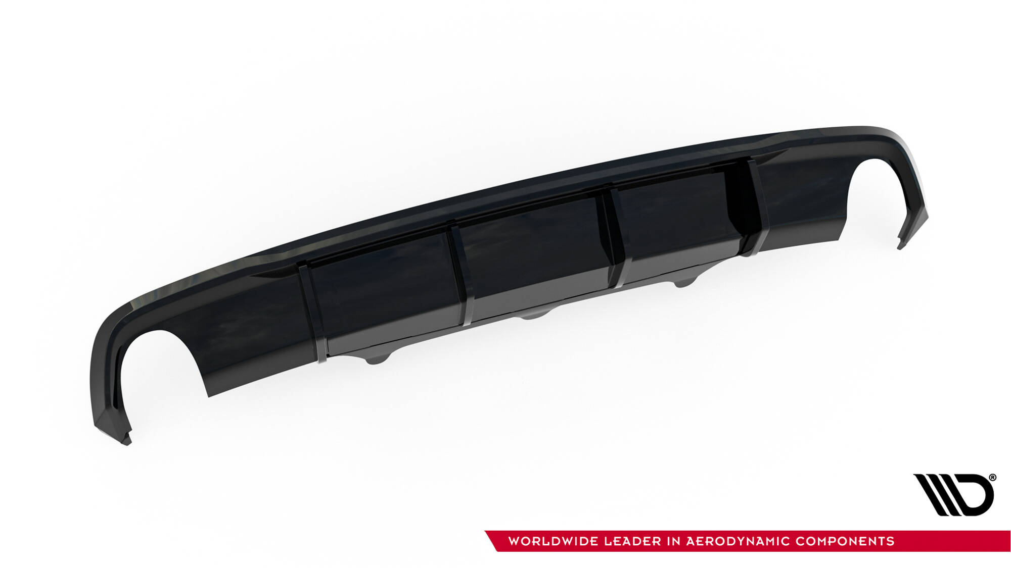 Maxton Diffusor Heck Ansatz für Audi A6 S-line Avant C7  schwarz Hochglanz