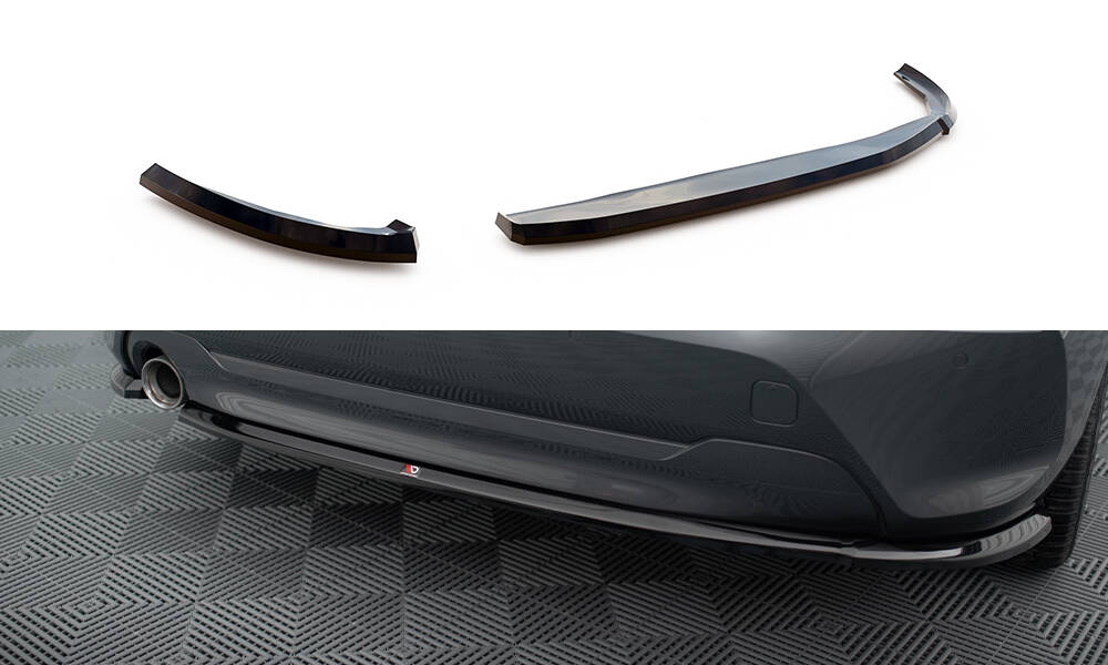 Maxton Heck Ansatz Flaps Diffusor für BMW 1er F40 schwarz Hochglanz