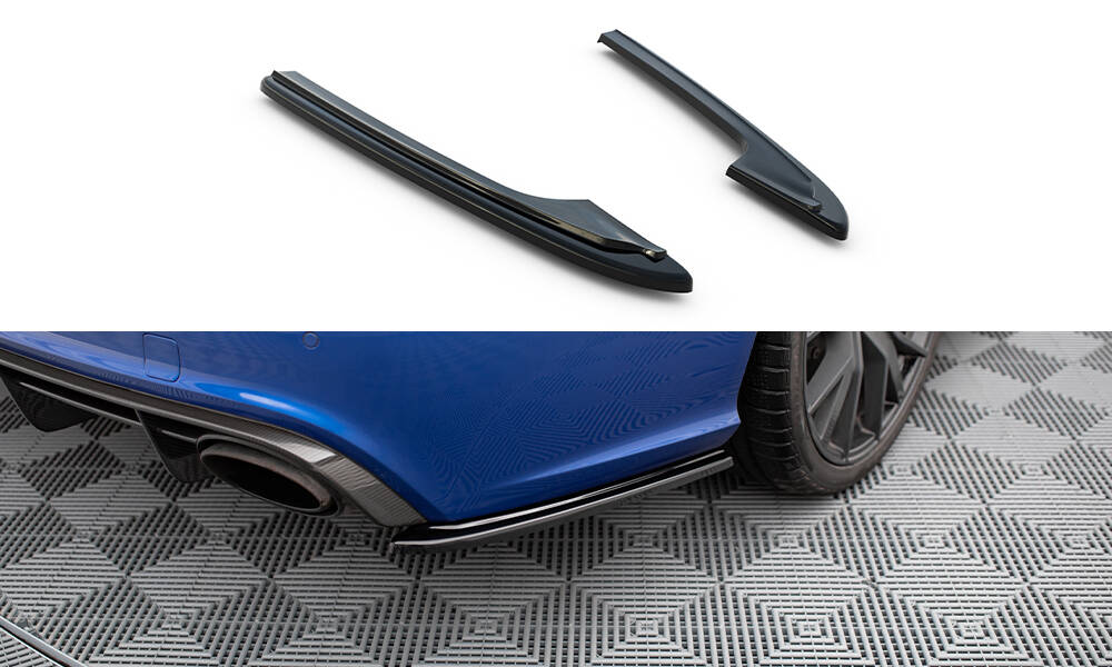 Maxton Heck Ansatz Flaps Diffusor für Audi Audi RS6 C7 / C7 Facelift schwarz Hochglanz