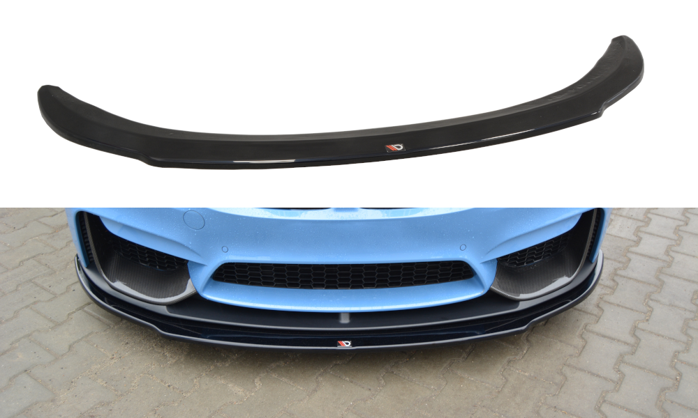 Maxton Front Ansatz für BMW M4 F82 M-performance schwarz Hochglanz