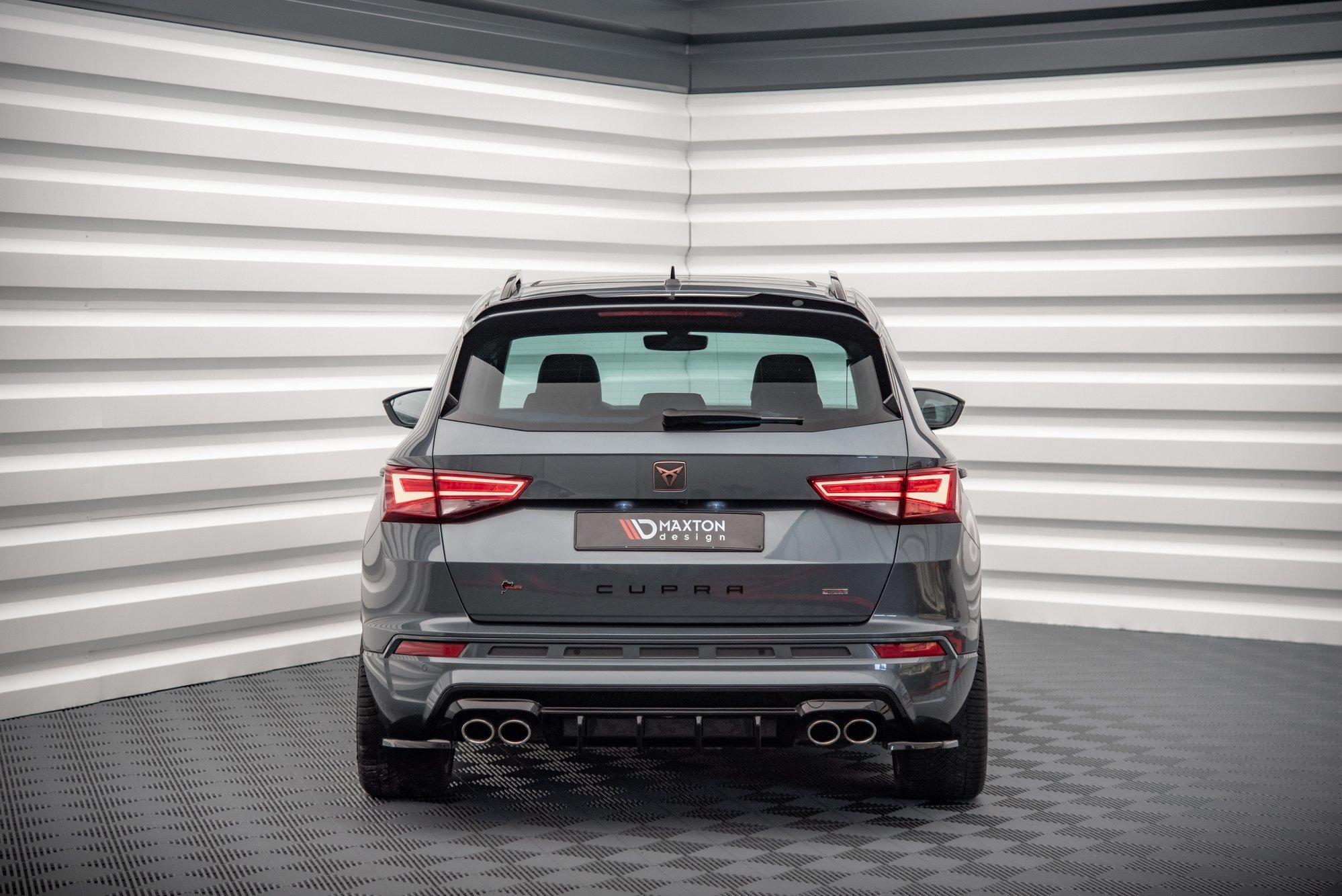 Maxton Heck Ansatz Flaps Diffusor für Cupra Ateca Mk1 / Mk1 Facelift schwarz Hochglanz
