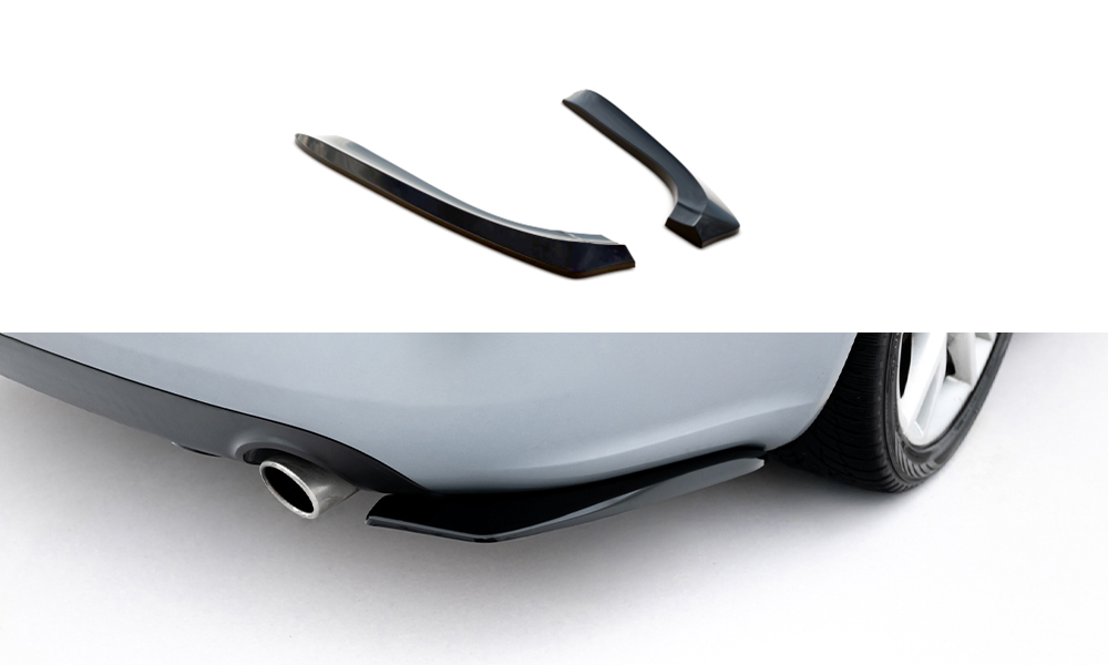 Maxton Heck Ansatz Flaps Diffusor für AUDI A4 B7 schwarz Hochglanz