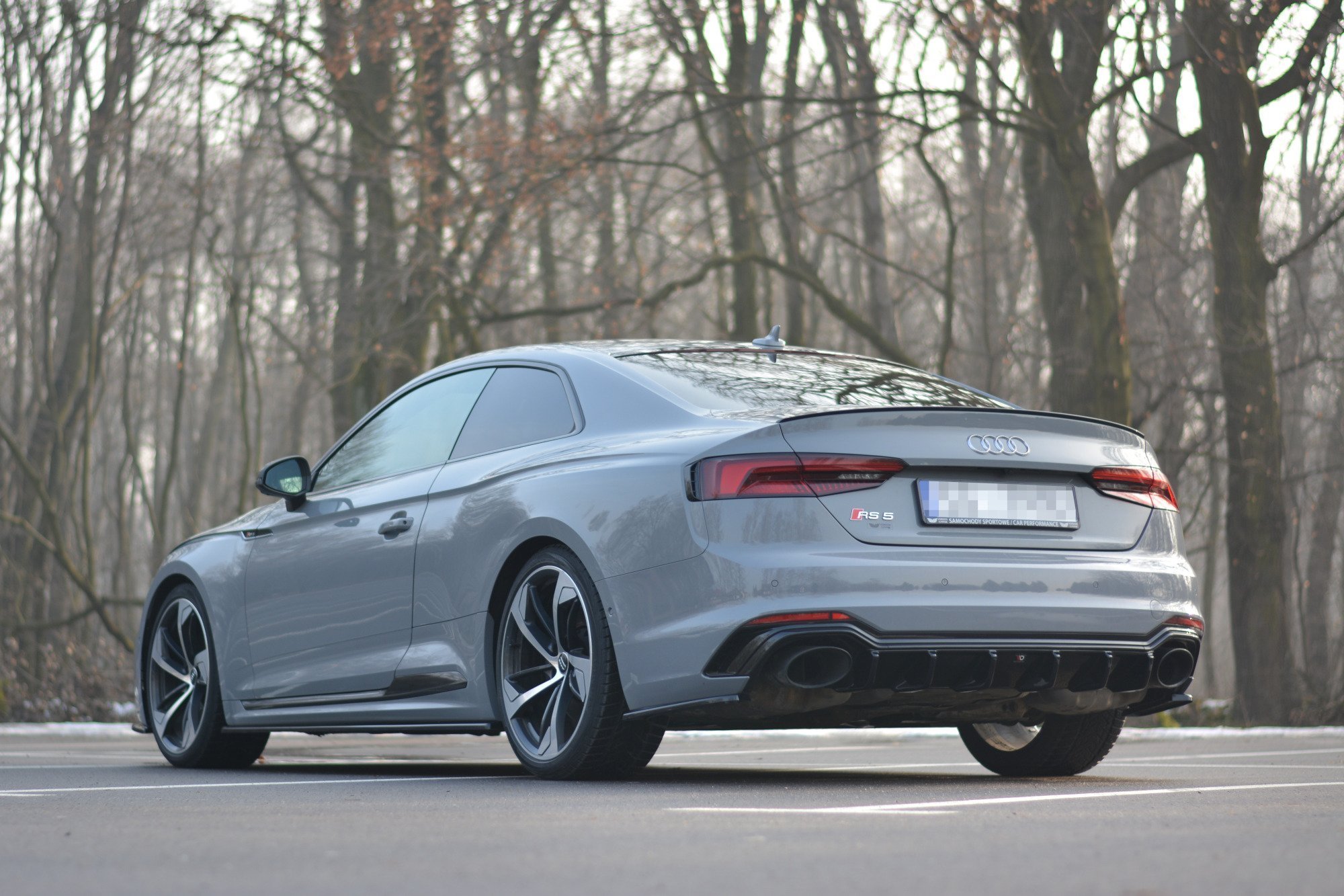 Maxton Diffusor Heck Ansatz für Audi RS5 F5 Coupe / Sportback schwarz matt