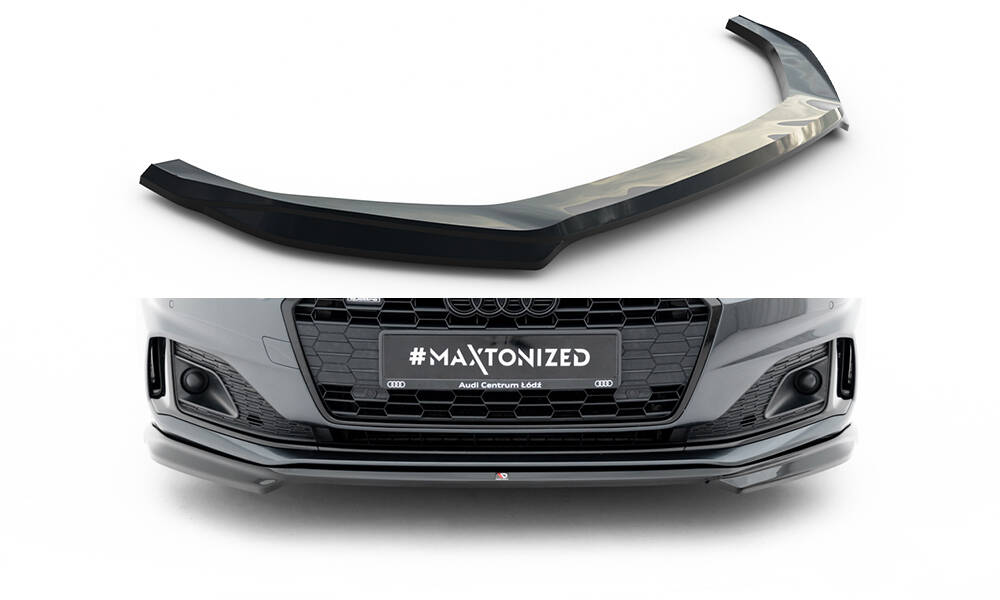 Maxton Front Ansatz V.1 passend für A5 F5 Facelift schwarz Hochglanz