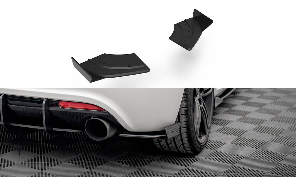Maxton Street Pro Heck Ansatz Flaps Diffusor +Flaps für Volkswagen Scirocco R Mk3 rot+ Hochglanz Flaps