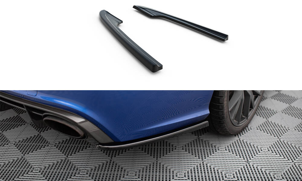Maxton Heck Ansatz Flaps Diffusor V.2 für Audi RS6 C7 / C7 Facelift schwarz Hochglanz
